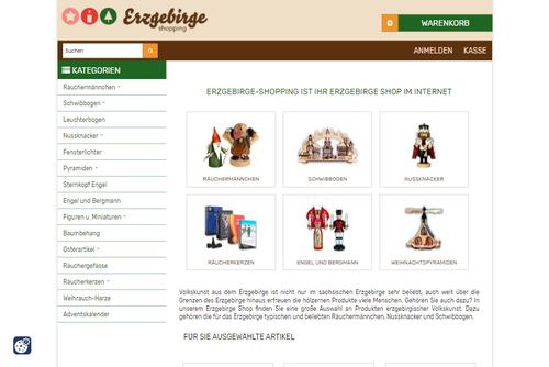 Screenshot Erzgebirge-Shopping.com