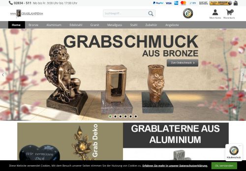 Screenshot Grabschmuck - ek Center