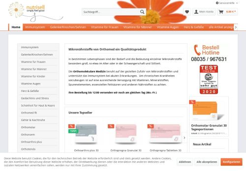Screenshot Nutrisell.de