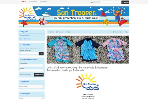 Screenshot SunTrooper - UV Sonnenschutz Bademode für Kinder