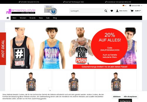 Screenshot Amazing Style - Clubwear Online Shop