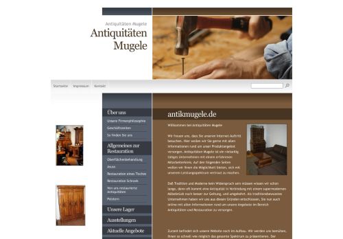 Screenshot Antiquitäten Mugele