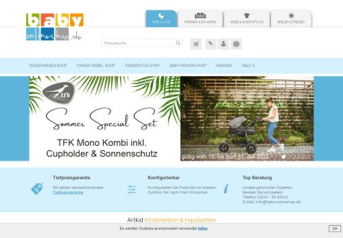 Screenshot Baby-Online-Shop