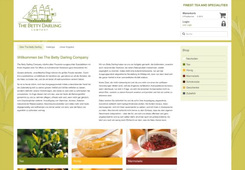 Screenshot The Betty Darling Tea Company Ltd. aus Bremen