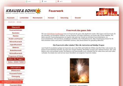Screenshot Feuerwerk & Fasching