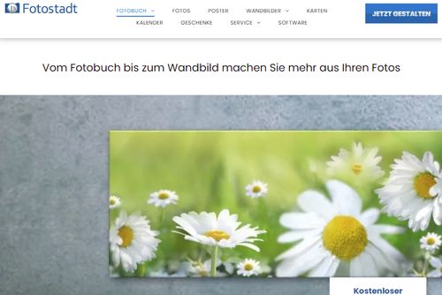 Screenshot Fotostadt.de - Ihr Direktversand für Fotoprodukte