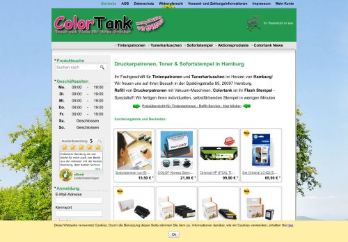 Screenshot ColorTank Tinte & Toner