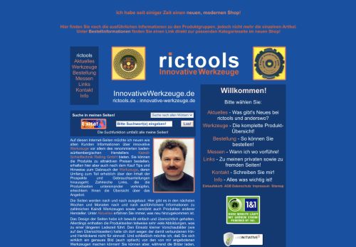 Screenshot rictools Innovative Werkzeuge