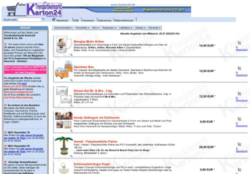 Screenshot Schnäppchen-Markt Karton24