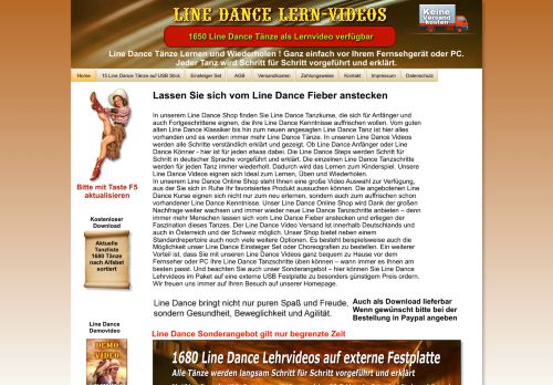 Screenshot Line Dance DVD Shop