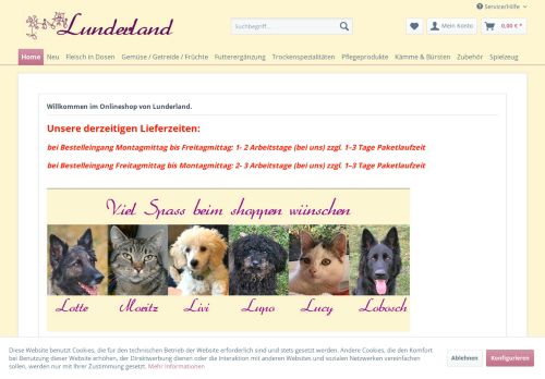Screenshot Lunderland-Tierfutter
