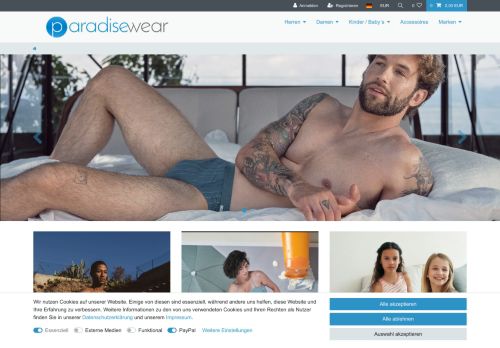 Screenshot Paradise Wear - Underwear Store