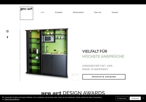 Screenshot pro-art GmbH