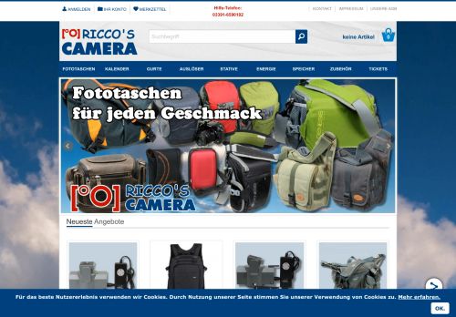 Screenshot Ricco Schubert - Fotohandel