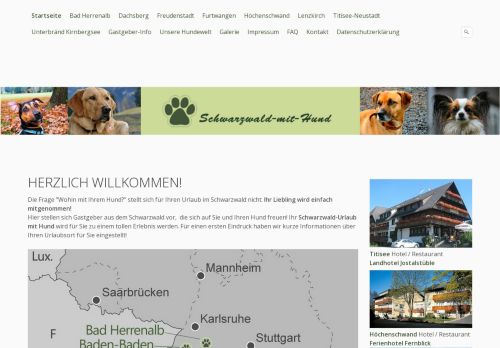 Screenshot Schwarzwald mit Hund