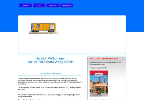 Screenshot train-store.ch - Modellbahn Shop