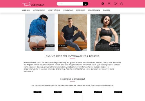 Screenshot trend-underwear.ch