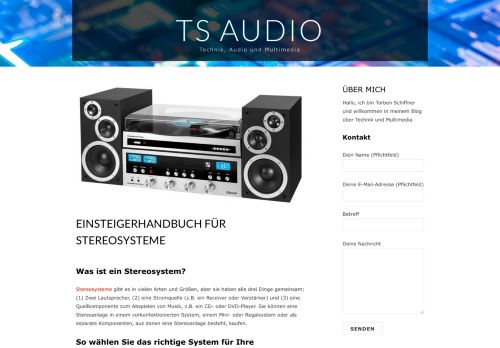 Screenshot T+S Audiosystems Onlineshop