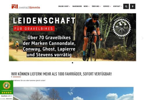 Screenshot velodreams.de - Faltrad und Klappradshop