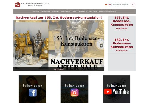 Screenshot Auktionshaus Zeller Int. Bodensee Kunstauktionen