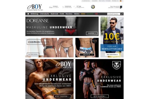 Screenshot OBOY - Angesagte Herren Unterwäsche, Streetwear & Fashion