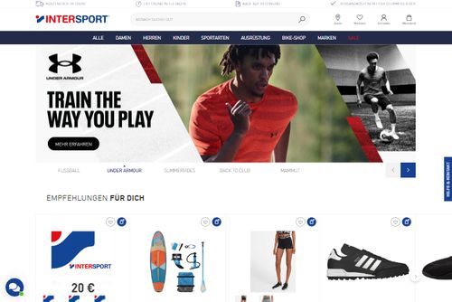 Screenshot INTERSPORT Sportartikel & Sportbekleidung