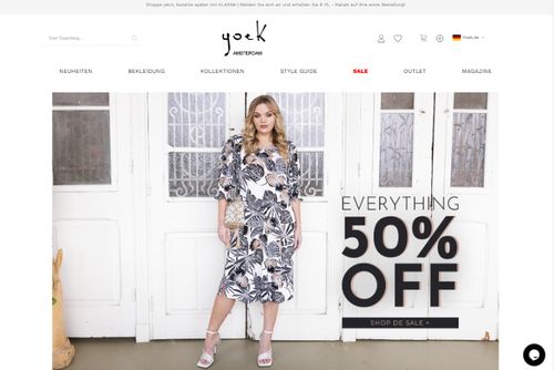 Screenshot Yoek Online Shop - Elegante Damenmode in großen Größen
