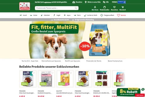 Screenshot FRESSNAPF - Tierbedarf & Tiernahrung