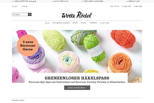 Screenshot Wolle Rödel - Wolle online kaufen