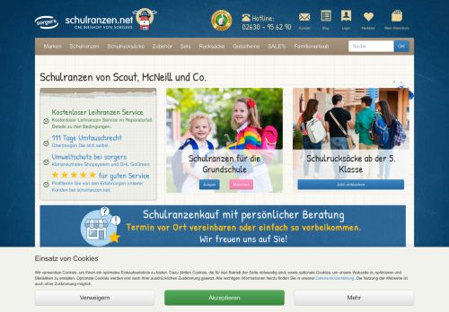 Screenshot Schulranzen.net