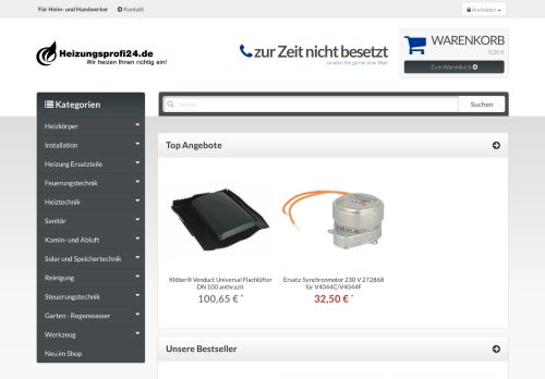 Screenshot Heizungsprofi24.de