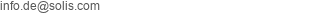 E-Mail Adresse von Solis Benelux B.V. 