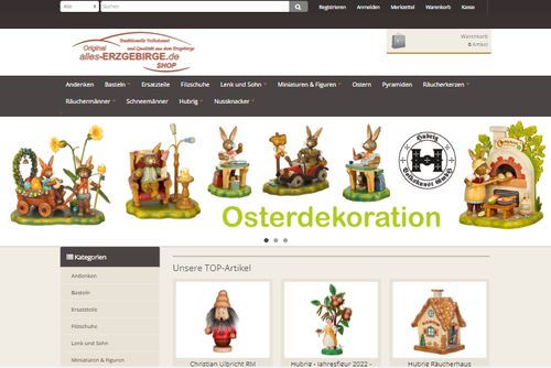 Screenshot alles-erzgebirge.de  Erzgebirge-Shop