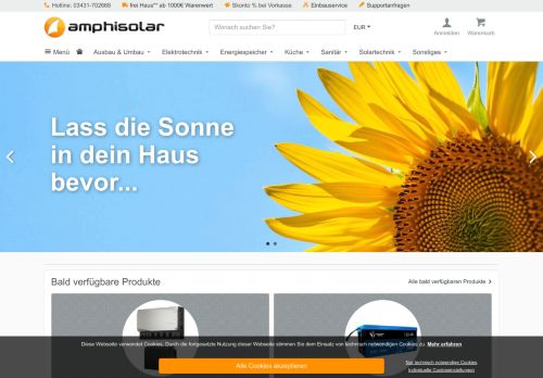 Screenshot amphisolar - mobile Technik für mobile Menschen