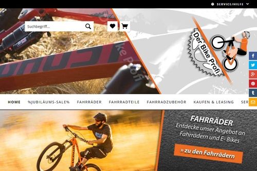 Screenshot Der BikeProfi Fahrradladen