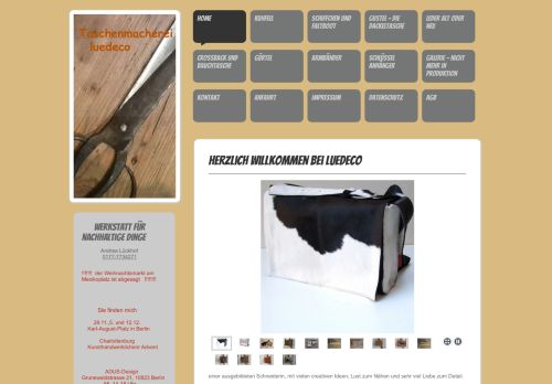 Screenshot Luedeco - Taschen und Portemonaies aus Recyclingmaterial