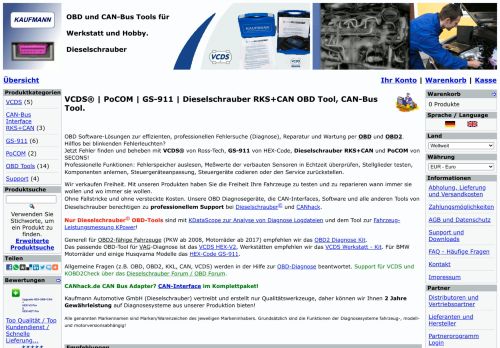 Screenshot KFZ-Diagnosesysteme bei dieselschrauber.de