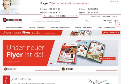 Screenshot super-discount.ch - der Shop für Handel und Privat