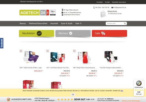 Screenshot AGETECH GmbH - innovative Produkte