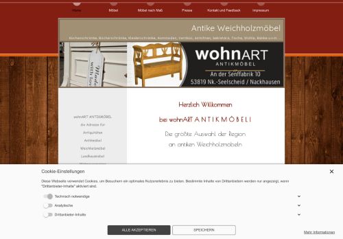 Screenshot Antik- und Landhausmöbel