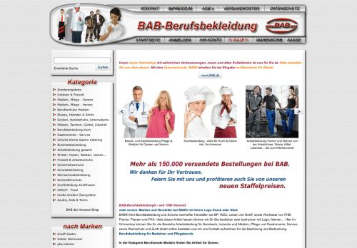 Screenshot .bab. berufsbekleidung