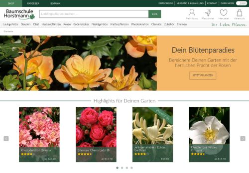 Screenshot Baumschule Horstmann