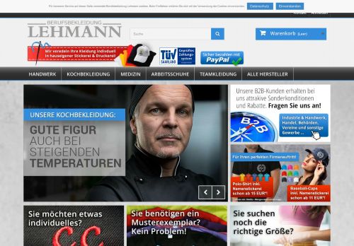 Screenshot Berufsbekleidung-Lehmann