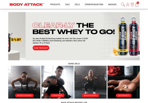 Screenshot: body-attack.de - Fitness- & Bodybuilding-Shop