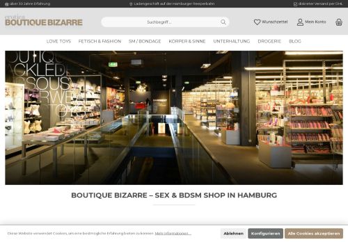 Screenshot: Boutique Bizarre, Hamburg - Reeperbahn