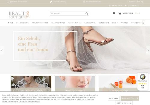 Screenshot Braut Boutique