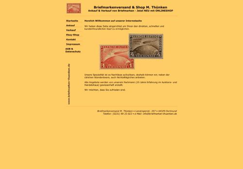 Screenshot: Briefmarken-Thuenken