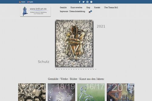 Screenshot Moderne Kunst bei brill-art.de