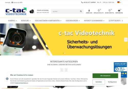 Screenshot c-tac Onlineshop