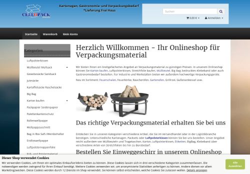 Screenshot Cellopack.de